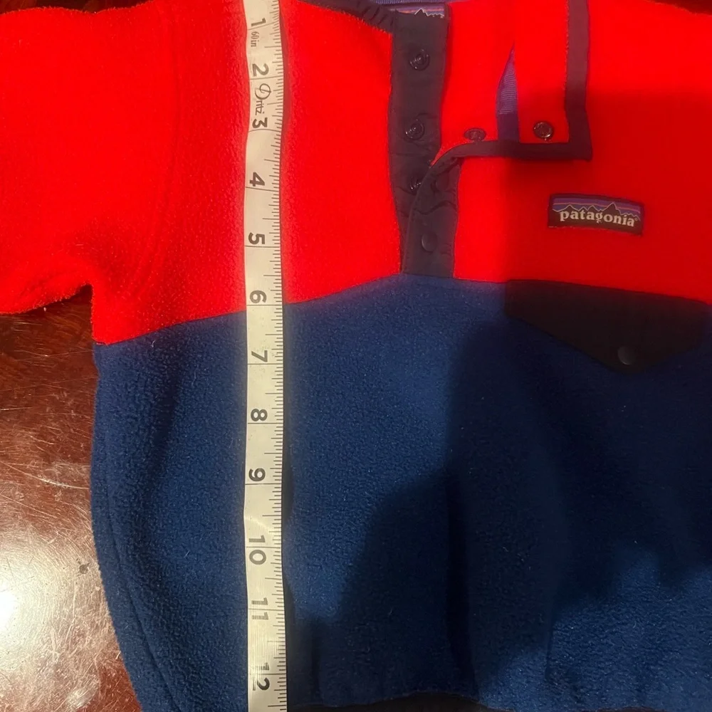 Rare vintage spell out split color block snap t fleece sweatshirt - Picture 4 of 5